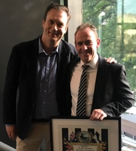 Physioworks Health Group Director David Francis presented with Collingwood Life Membership