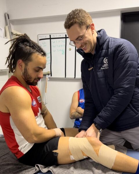 Physioworks Bradley Hill club physiotherapist at Berwick FC.